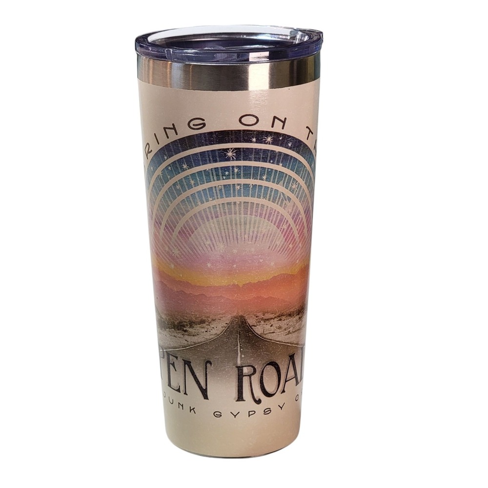 Bring on the Open Roads 22oz Tumbler‎ With Lid Double Wall Stainless Steel